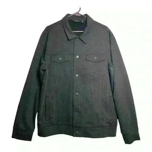 Marc Anthony black, snap front black, chest pockets, shacket-XXL